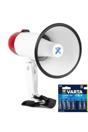 Meilleur prix - Vonyx MEG018 - Mégaphone 18W avec sirène et fonction d’enregistrement - Piles incluses