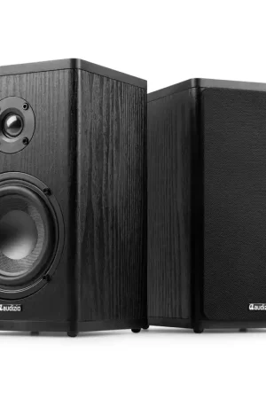 Audizio BS20 - Paire d’Enceintes Bibliothèque Actives BT sur Batterie 50W - Hi-Fi Sans Fil Nomade - Anthracite | Achetez maintenant