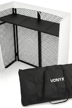 Vonyx DBC105 - Table DJ Pliante Pupitre avec Housse de Transport & Housses Lycra – Charge Max 25 kg - Noir - Commandez en ligne