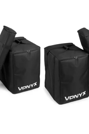 Direct fabricant - Vonyx VX822BAG - Set de 2 Housses de Protection pour Enceintes Colonne Actives Vonyx VX822 - Noir
