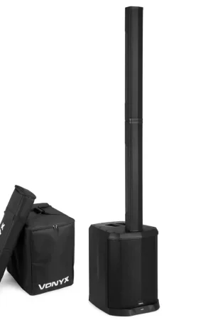 Vonyx VX822 - Enceinte Colonne Active BT 1800W avec Housse de Protection - Système Portable avec Appairage Stereo | Offre flash