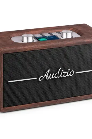 Meilleure vente | Audizio Tune60 - Radio Rétro Noyer BT avec DAB+ et FM Radio Portable avec USB et Entrée AUX