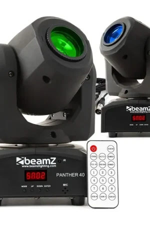 BeamZ Panther 40 - Lyre Spot LED Blanche 45W - Pack de 2 | Remise