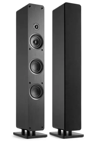 Coup de cœur des clients | Audizio ARCO - Pack Hi-Fi Stéréo 320W Noir - Enceintes Colonnes Active + Passive pour Salon, TV et Streaming BT