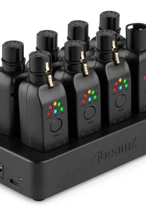 BeamZ WD1M EazyLink - Pack de 8 - Dongle Émetteur DMX 5 Broches Sans Fil UHF/BT (Dongle TX) | Installation Mobile & Scène - Petit prix