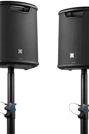Plus que quelques pièces - Vonyx Pro X1A – Pack Sono Bluetooth avec 2 Enceintes sur Batterie et Pieds d'Enceintes