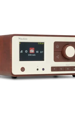 Audizio Dozza - Radio Internet Wi-Fi DAB+ FM avec BT 5.3 - Couleur Noyer - Tout juste disponible