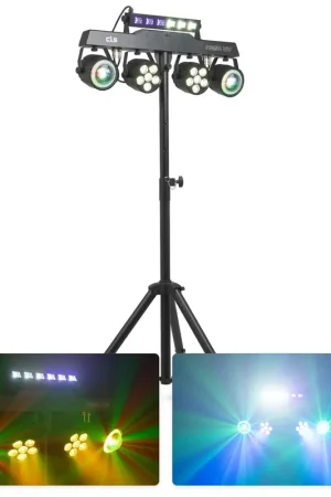 BeamZ CLS NesoUV Party Bar Jeu de Lumière 4 Effets RGBW avec UV, Stroboscope et Pied | Coup de cœur des clients