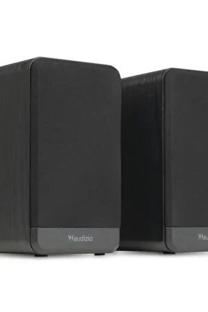 Quantité limitée - Audizio BS10 Enceintes Bibliothèque BT Actives 80W Noires
