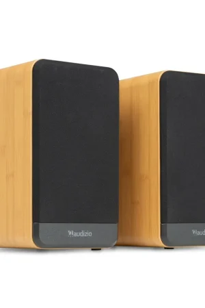 Coup de cœur - Audizio BS10 Enceintes Bibliothèque BT Actives 80W Bambou