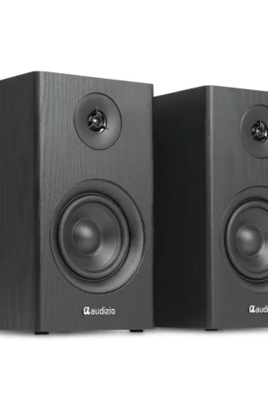Audizio BS15 Enceintes Bibliothèque BT Actives 60W Noires - Achetez dès aujourd'hui