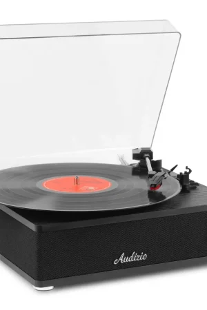 Tout nouveau - Audizio Irvine - Platine Vinyle Bluetooth avec Haut-parleurs Intégrés pour Disques 33, 45 et 78 Tours - Noir