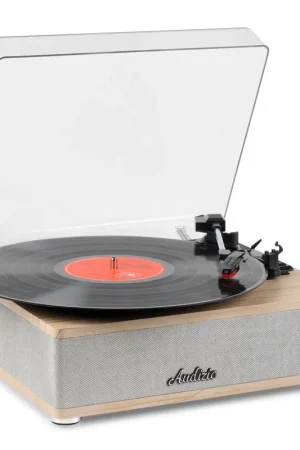 Tendance - Audizio Irvine - Platine Vinyle Bluetooth avec Haut-parleurs Intégrés pour Disques 33, 45 et 78 Tours - Bambou