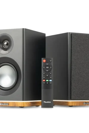 Coup de cœur des clients - Audizio KS12 - Enceintes Hi-Fi Actives BT HDMI ARC 80 W avec Éclairage Ambiant - Noir