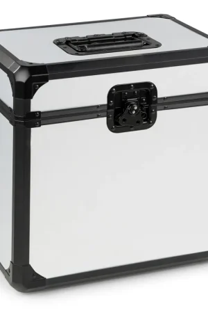 Vonyx RC82 Valise pour Disques Vinyles 12", Capacité 70 Vinyles, Argent | Remise