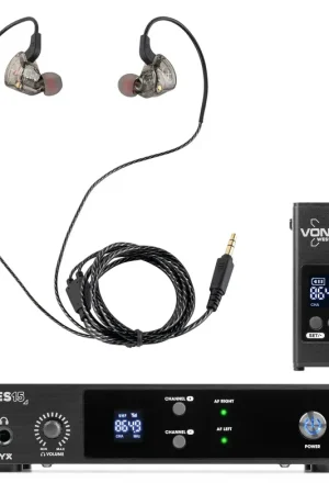 Bonne affaire | Vonyx WES15 – Système In-Ear sans fil UHF 16 canaux avec émetteur rack 19 pouces