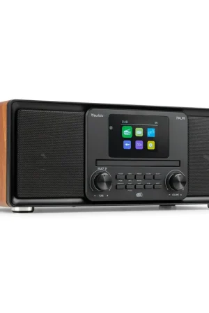 Qualité supérieure - Audizio Palmi - Radio DAB+/FM Tout-en-Un avec Lecteur CD, Bluetooth, USB - Noyer