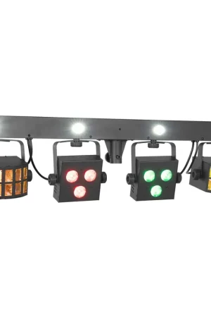 BeamZ SHOWBAR FREE2 - Barre avec 2x Derby, 2x PAR LED RGBW et Stroboscope DMX avec Sac | Prix avantageux