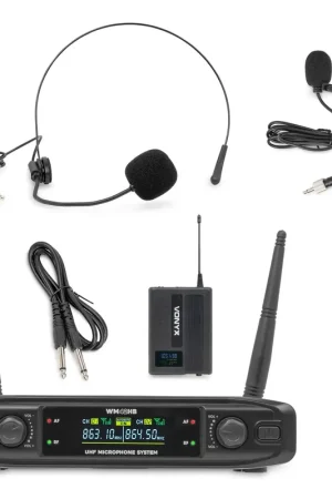Derniers exemplaires | Vonyx WM42HB – Micro Sans Fil UHF avec Micro Main et Micro-Casque