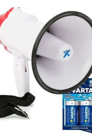 Vonyx MEG020 Kit Mégaphone Compact 20W - avec 4 Piles - Haute qualité