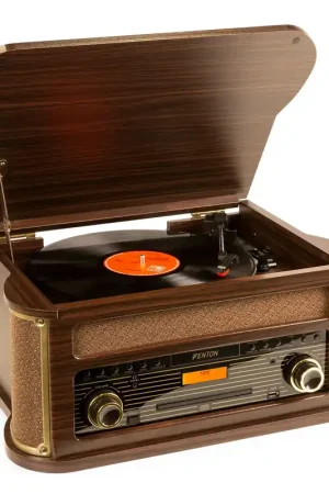 Expédition rapide - Fenton Memphis Platine Vinyle Bluetooth DAB/FM - Bois Foncé