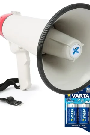 Nouveau au catalogue - Vonyx MEG040 Kit Mégaphone Transportable 40W - avec 6 Piles