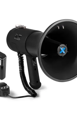 Vonyx MEG075 - Mégaphone Noir 75 Watts avec Batterie MRB12, Idéal Manifestations, Bluetooth - Portée 1,3 km | Très populaire