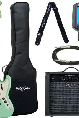 Tout juste disponible | Harley Benton MV-4JB Seafoam Green Set