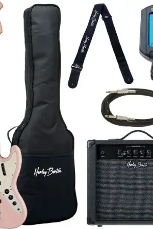 Petit prix - Harley Benton MV-4JB Shell Pink Set