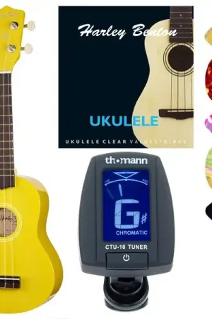 Harley Benton UK-12 Yellow Bundle - Liquidation