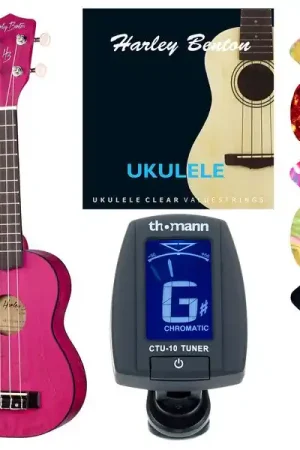 Harley Benton UK-12 Stain Ash Purple Bundle - Paiement sécurisé