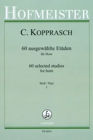 Friedrich Hofmeister Verlag Kopprasch 60 Etüden Horn 1 - Dernier arrivage