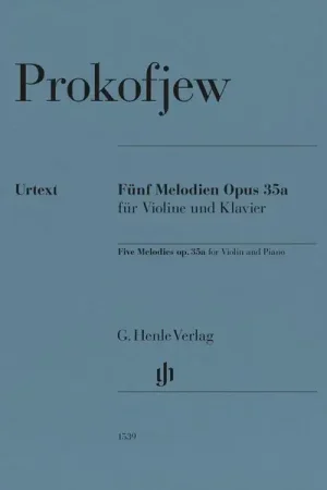Très populaire - Henle Verlag Prokofjew 5 Melodien Violin