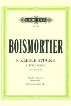 Qualité supérieure | Edition Peters Boismortier 8 Stücke Fagott