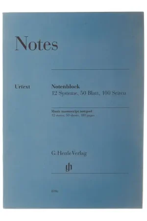 Henle Verlag Notenblock | Bientôt épuisé