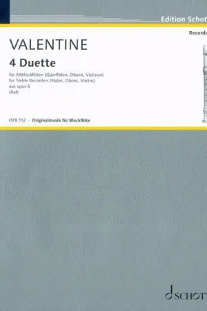 Disponible maintenant | Schott Valentine 4 Duette op.6