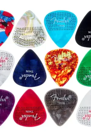 En stock | Fender 351 Dotted Celluloid 12Pk Thin