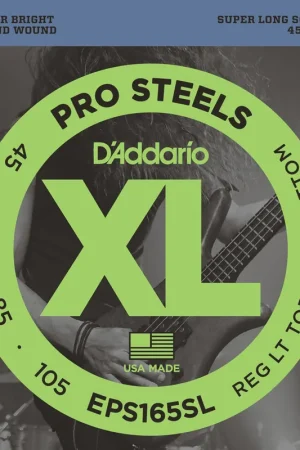 Jeu de Cordes Basse D'addario EPS165SL File Rond 45-105 Super - Disponible