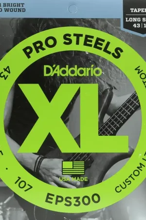 Jeu de Cordes Basse D'addario EPS300 File Rond 43-107 | Qualité supérieure