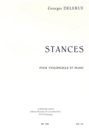 Delerue G. Stances Violoncelle - Haute qualité