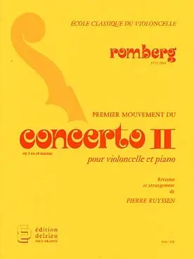 Romberg B. Concerto OP 3 N°2 Violoncelle | Offre flash