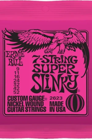 Jeu de Cordes Ernie Ball 2623 Super Slinky 7 Cordes 9-52 | Envoi rapide