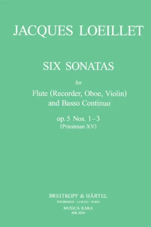 Loeillet de Gant J.b. Sonata OP 5 Vol 1 Flute A Bec Soprano OU Hautbois OU Flute OU Violon | Haute qualité