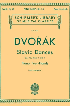 Dvorak A. Danses Slaves OP 72 Piano A 4 Mains-2 - Meilleure vente