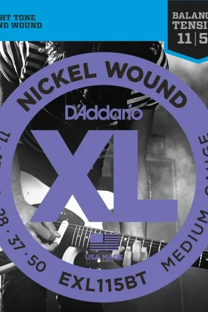 Disponible | Jeu de Cordes D'addario EXL115BT File Rond Mediul 11/50