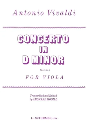 Vivaldi A. Concerto RE Mineur OP 3 N°6 Alto | Remise supplémentaire