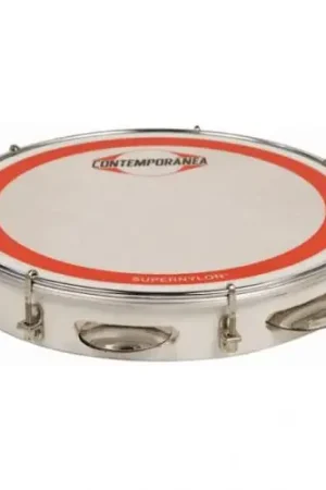 Contemporanea Pandeiro 10'' Formica Blanc Peau Super Nylon Simple Tir | Stock presque épuisé