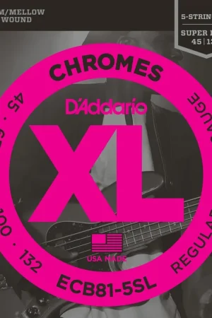 Jeu de Cordes Basse D'addario ECB81-5SL 5 Cordes 45-132 | Nouveau au catalogue