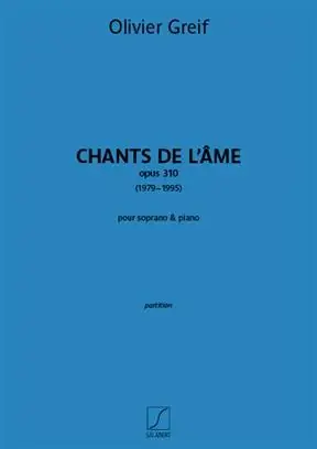 Greif O. Chants de L'ame OP 310 Voix Piano | Retour facile