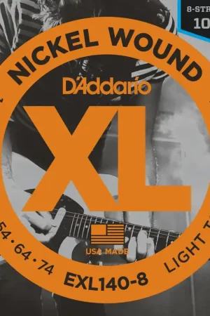 Jeu de Cordes D'addario EXL140-8 File Rond 8 Cordes Light Heavy 08/74 | Achetez dès aujourd'hui